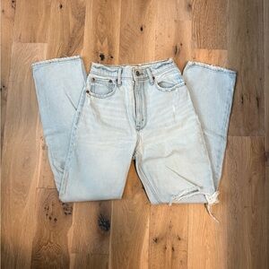 Abercrombie & Fitch Curve Love Short Straight Leg Jeans